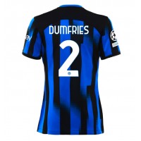 Dres Inter Milan Denzel Dumfries #2 Domaci za Žensko 2023-24 Kratak Rukav